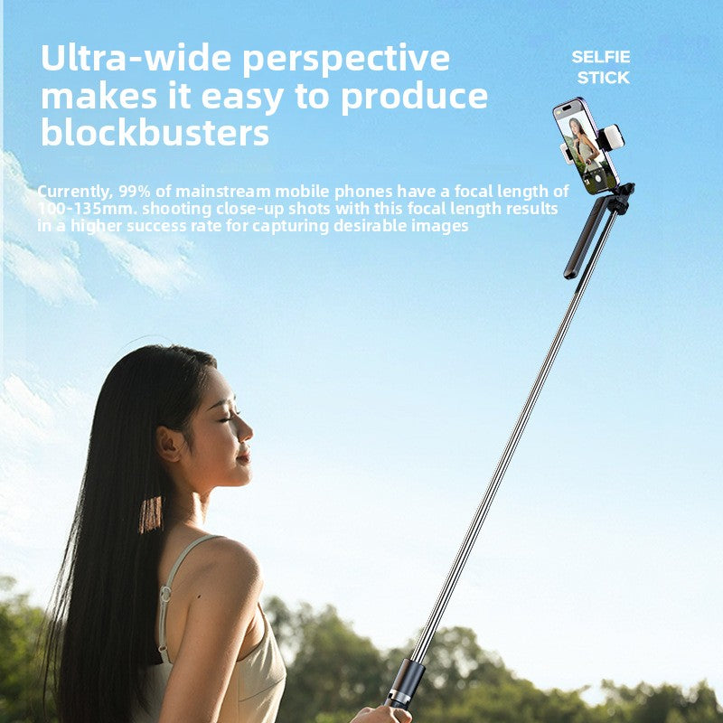 Bluetooth remote control included with Selfie Stick Tripod
