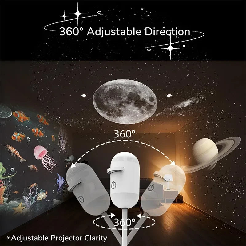Galaxy Star Projector creating a relaxing night sky ambiance