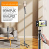 Close-up of Selfie Stick Tripod fill light brightness levels